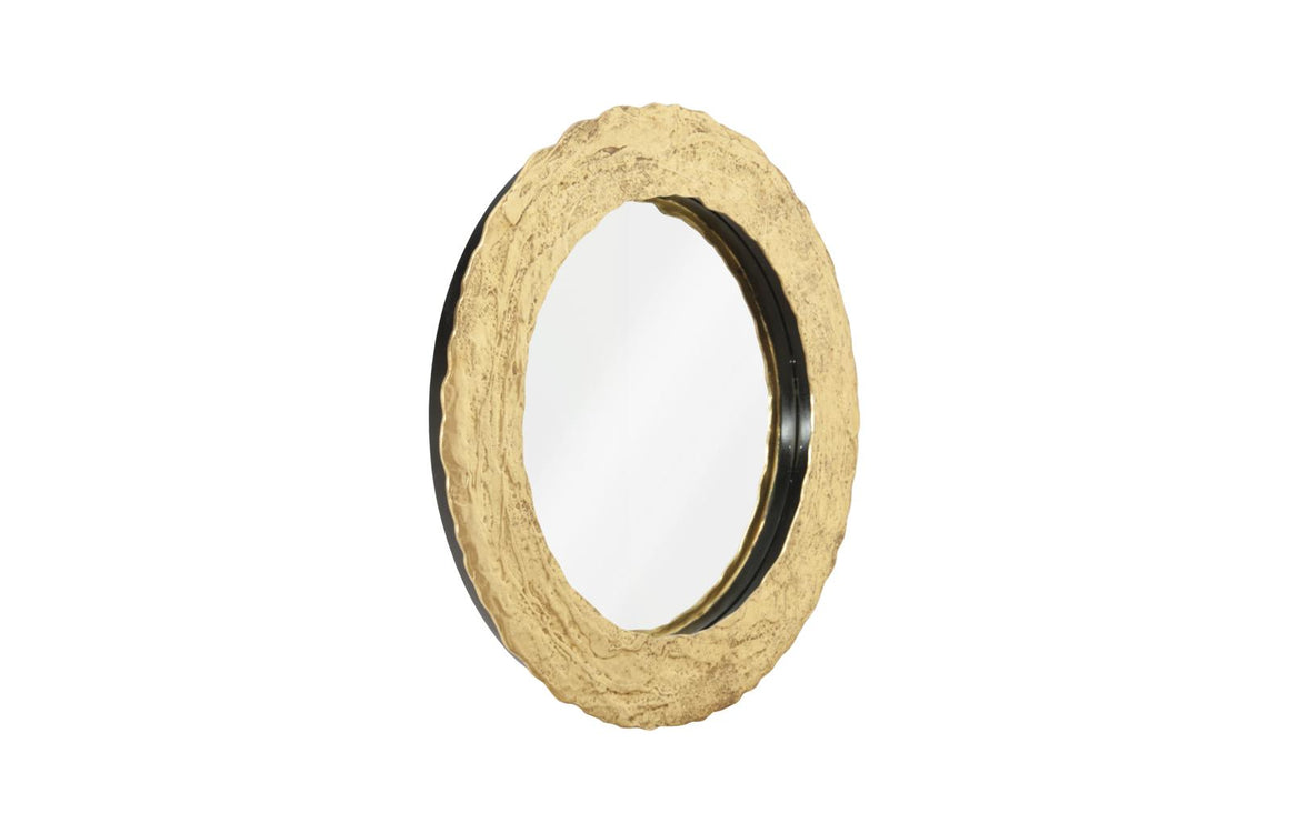 Molten Mirror, Round, Gold Leaf