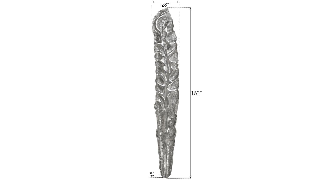 Petiole Wall Leaf, Liquid Silver, Colossal, Version B