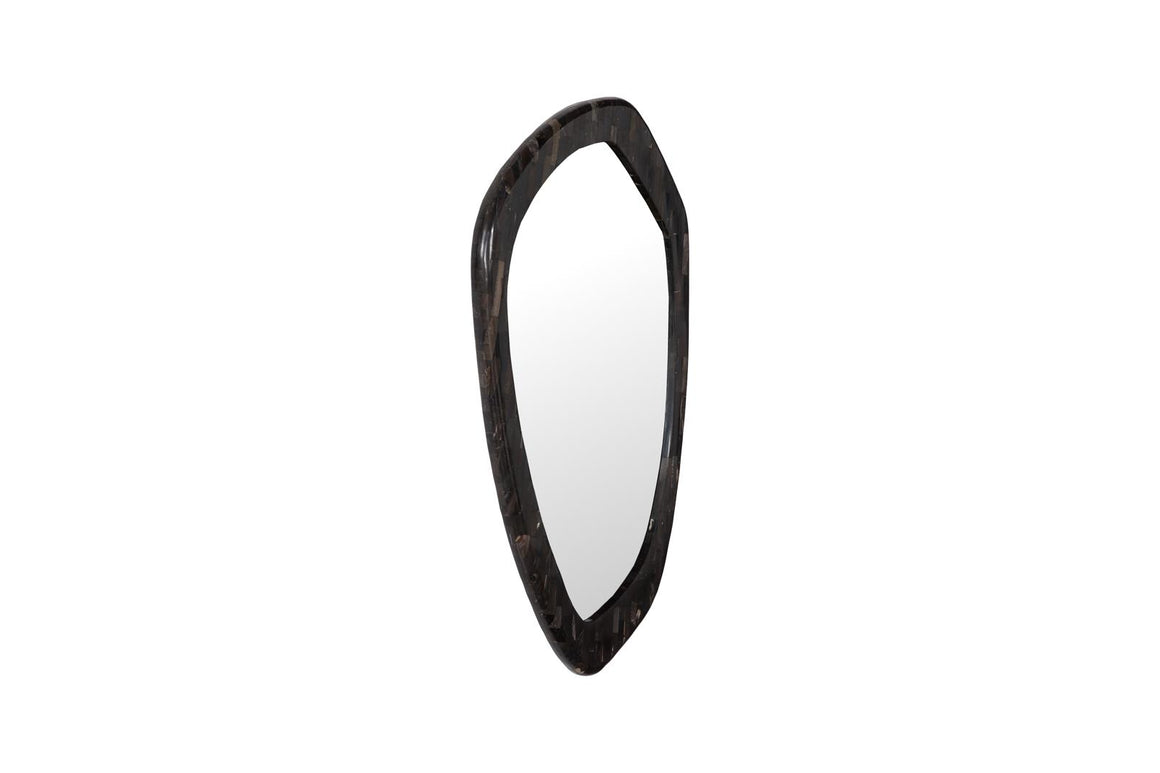 Morphic Petrified Mirror, Point, Black Frame