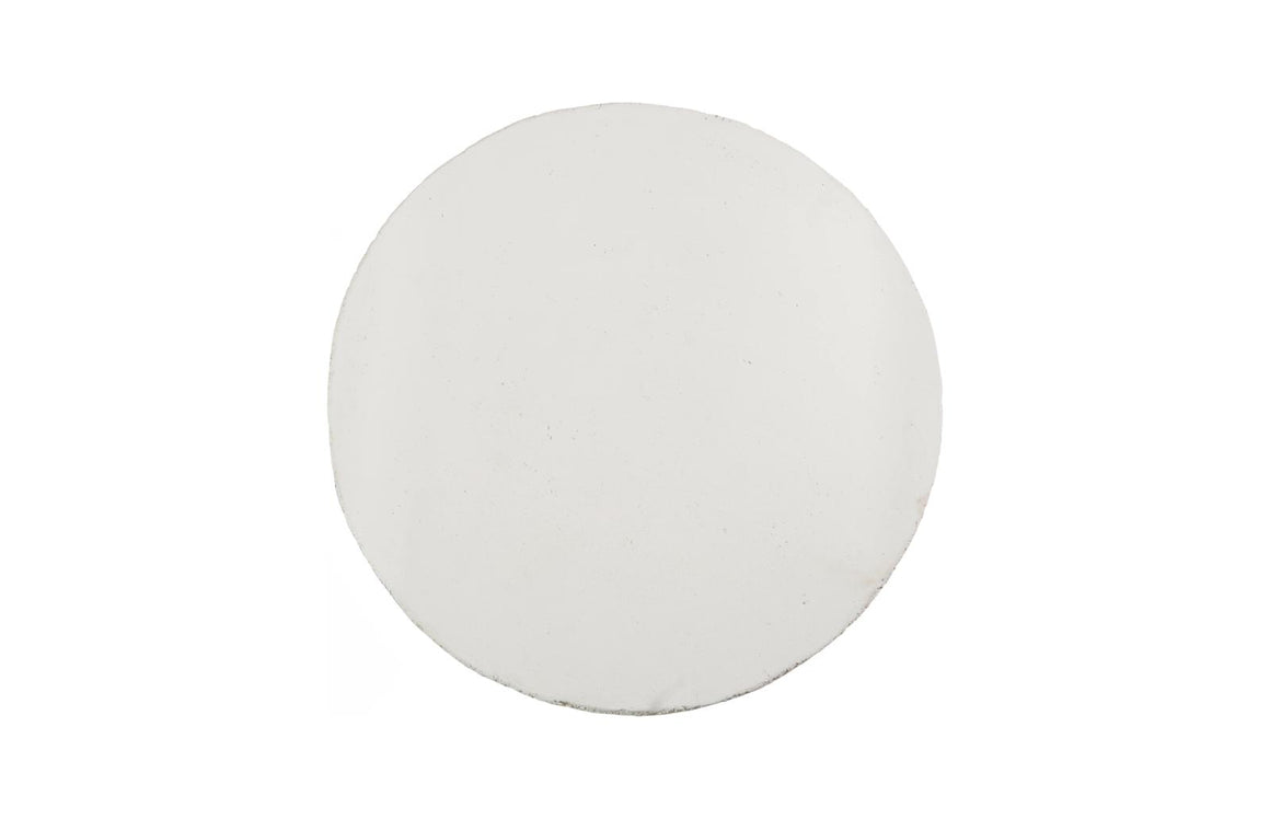 Crater Side Table, White Stone