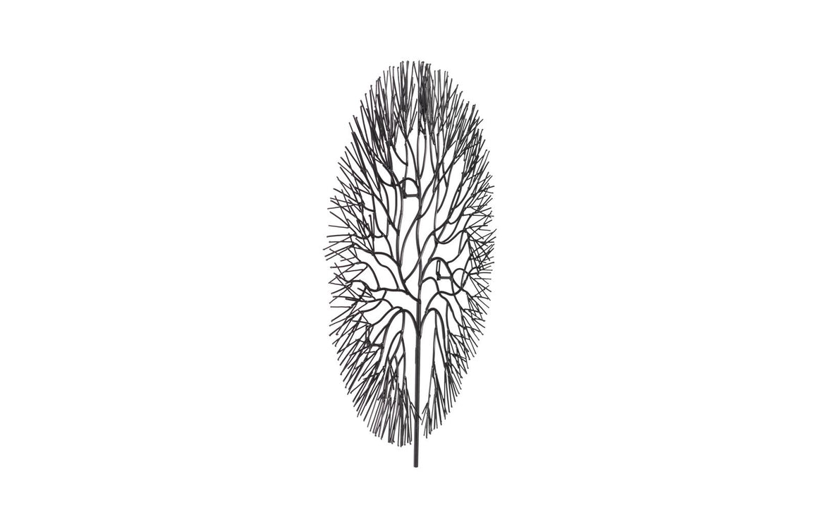 Wire Tree Wall Art, Large, Circle, Metal, Black