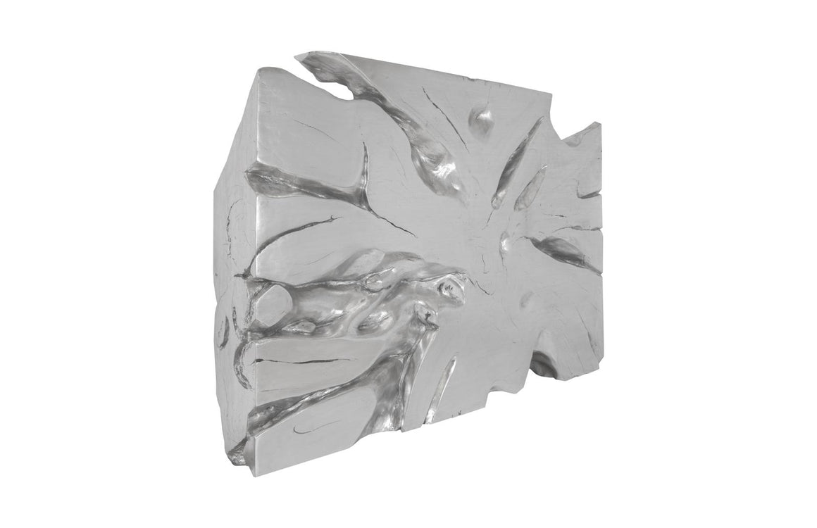 Colossal Freeform Wall Art, Large, Silver Leaf