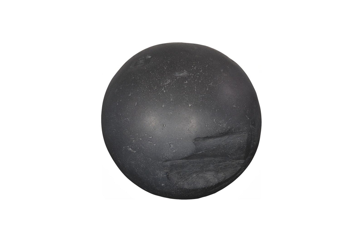 Cast Root Floor Ball, SM, Charcoal Stone