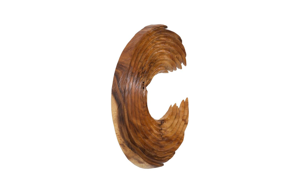 Swoop Wall Art, Natural Wood, Large