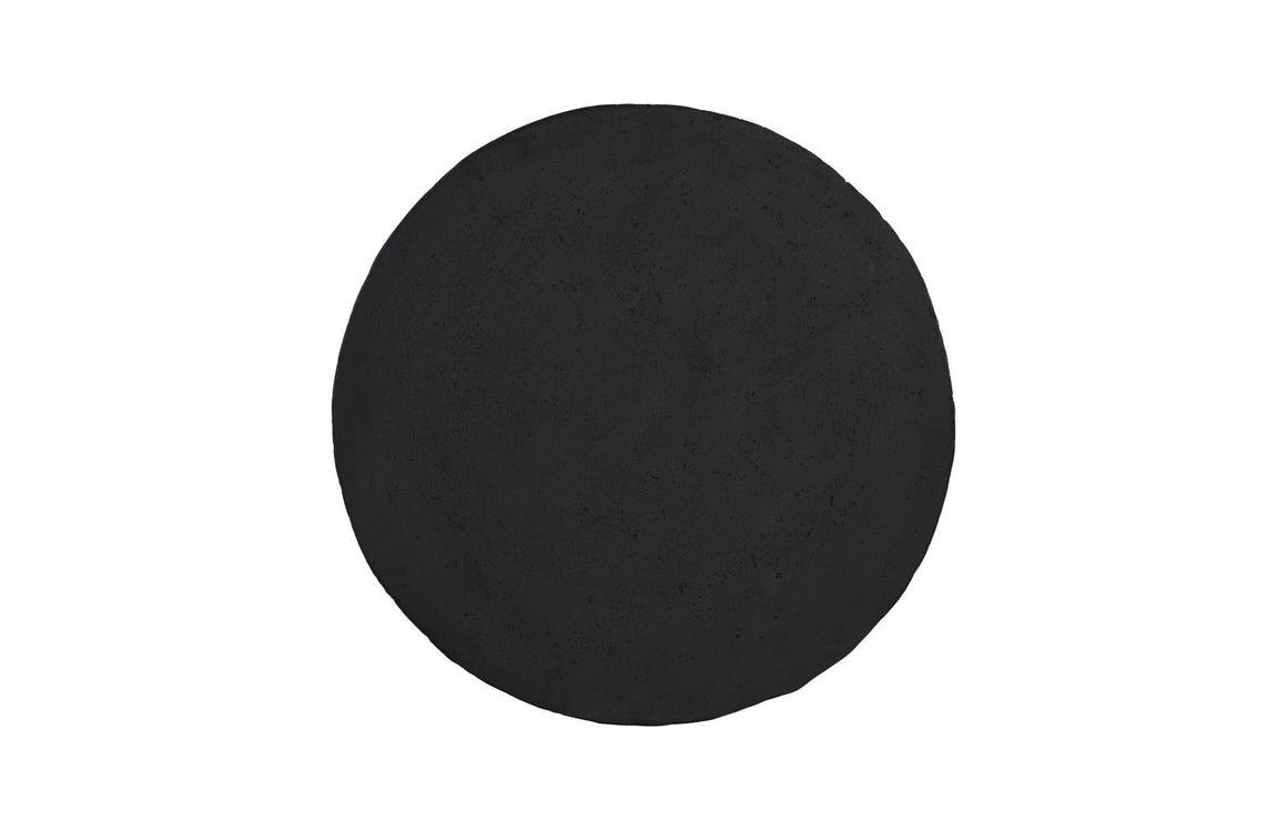Crater  Side Table, Black Stone