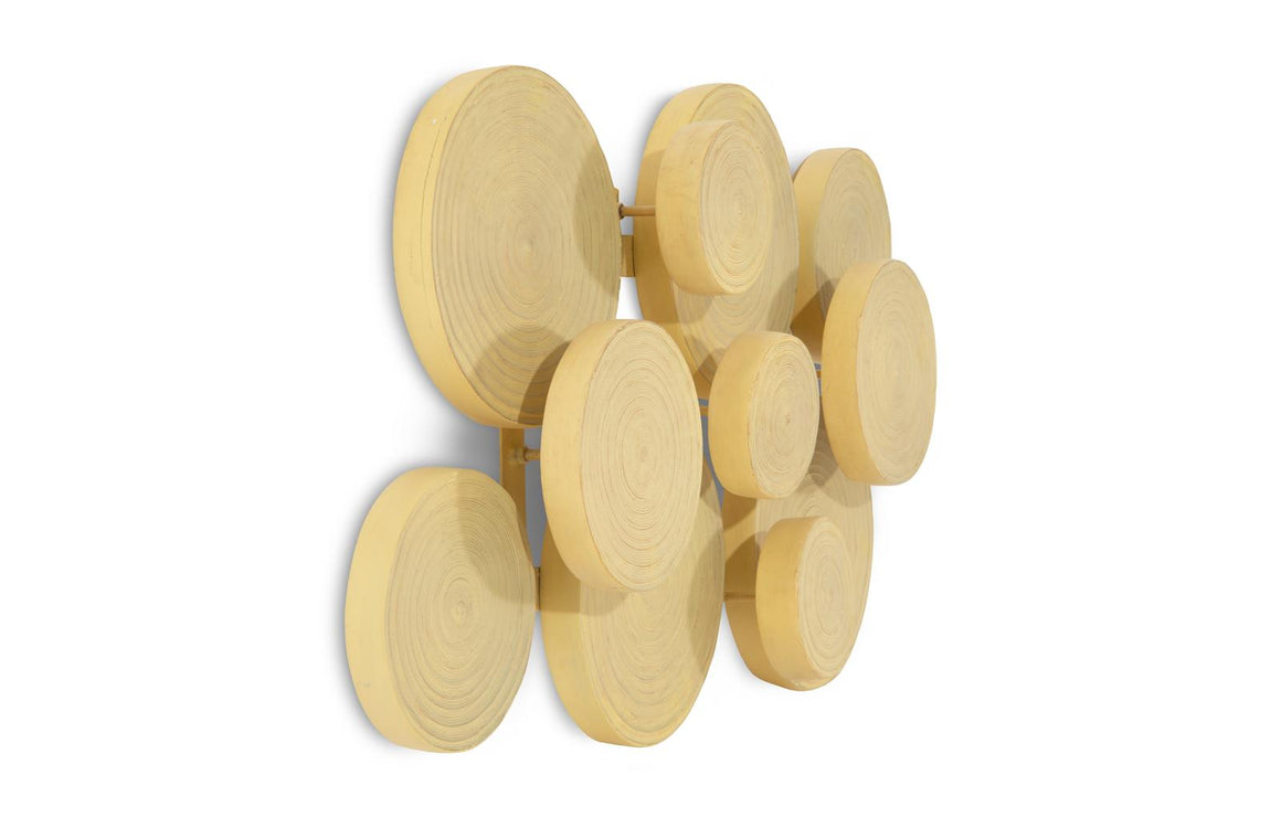 Clouds Wall Art, Resin, Faux Bois Finish
