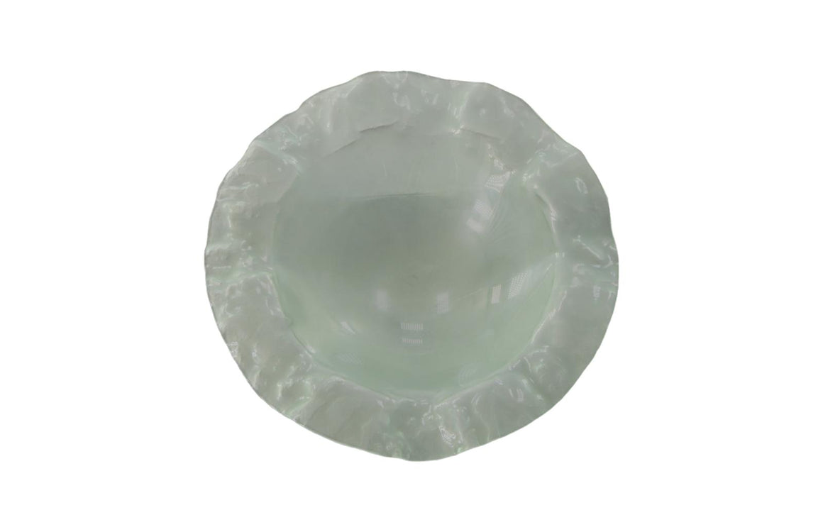 Frosted Leaning Glass Bowl, MD