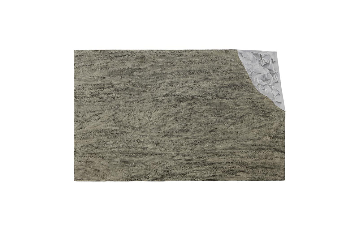 Chiseled Coffee Table, Gray Stone, Silver