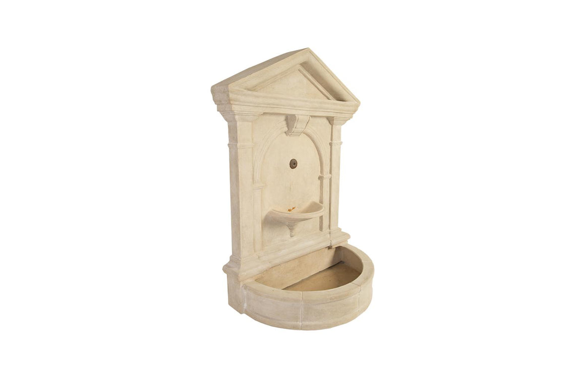 Florentine Fountain, Roman Stone, With Flanges & Spout