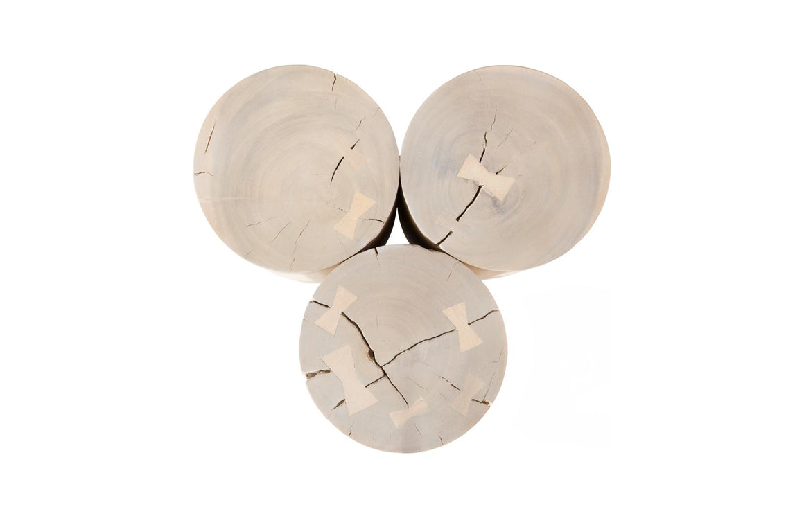 Triflora Side Table, Bleached, Large