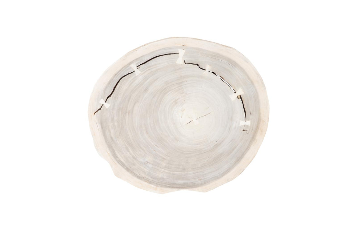 Floating Coffee Table with Acrylic Legs, Bleached, Size Varies