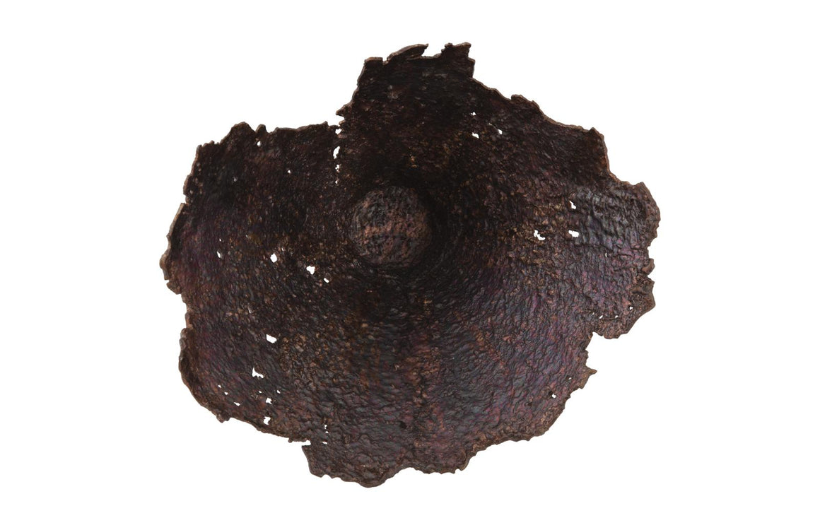 Jagged Splash Bowl Wall Art, Oxidized Copper Finish