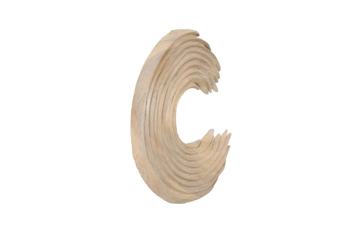 Swoop Wall Art, Bleached Wood, Large