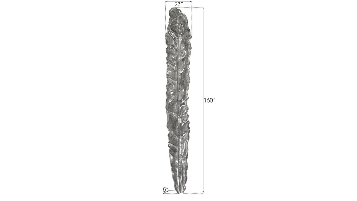 Petiole Wall Leaf, Liquid Silver, Colossal, Version A