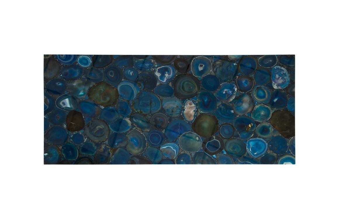 Agate Coffee Table, Stainless Steel Base