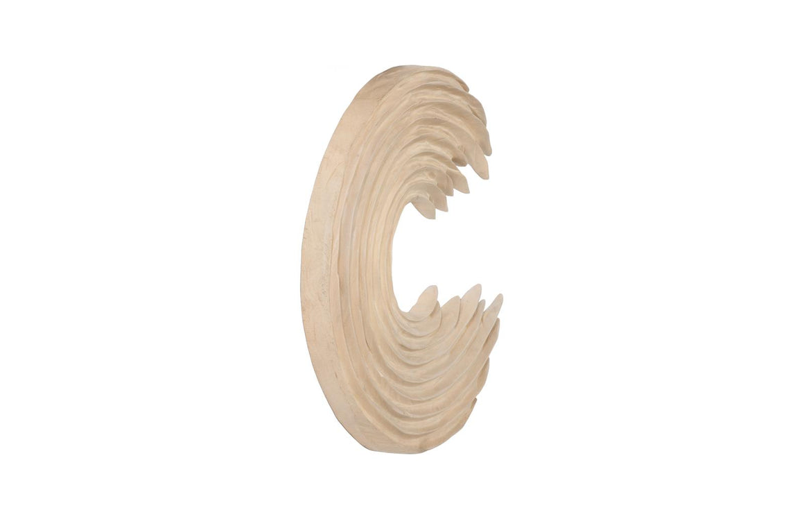 Swoop Wall Art, Bleached Wood, Small