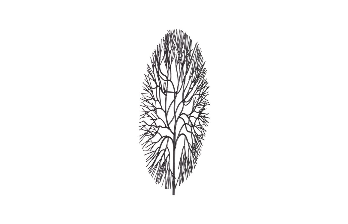 Wire Tree Wall Art, Medium, Circle, Metal, Black