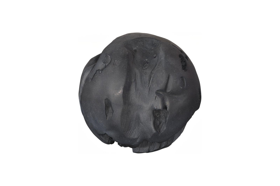 Cast Root Floor Ball, LG, Charcoal Stone