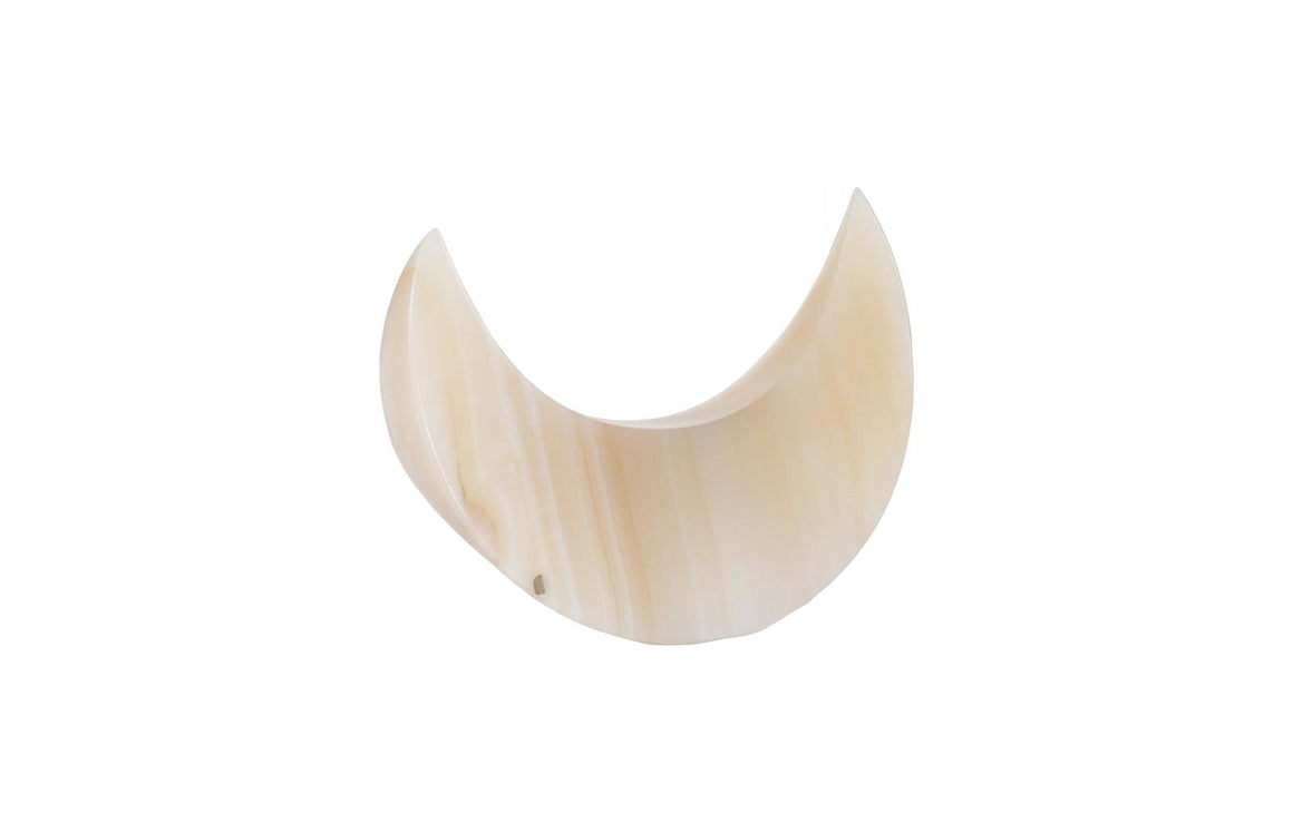 Onyx Moon Sculpture, Small, Off White, Assorted