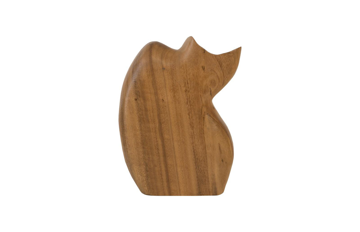 Nuzzled Cat Sculpture, Natural