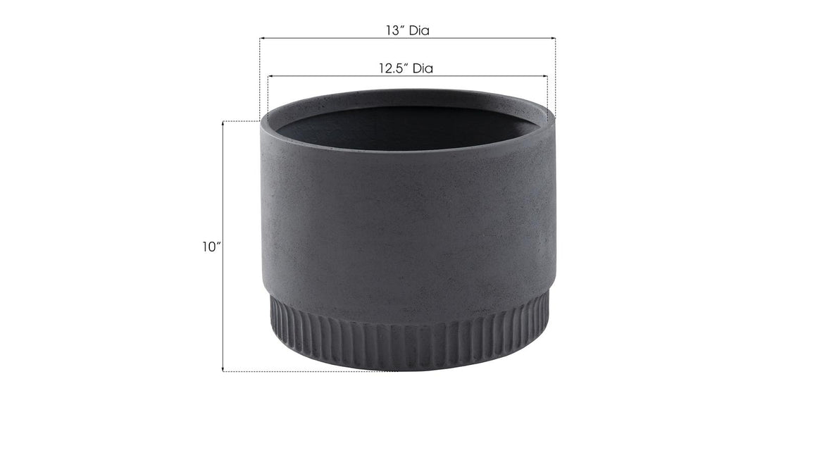 Harvest Planter, Large, Dark Gray