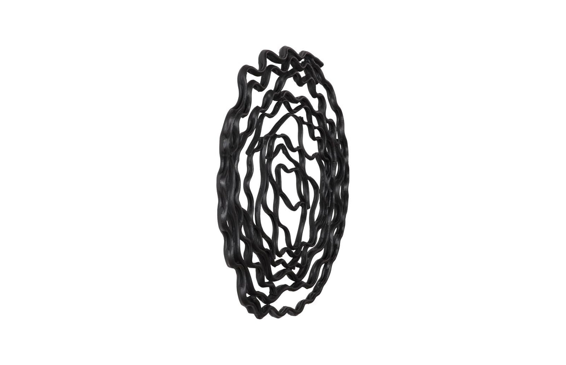 Vine Wall Flower, Black, Large