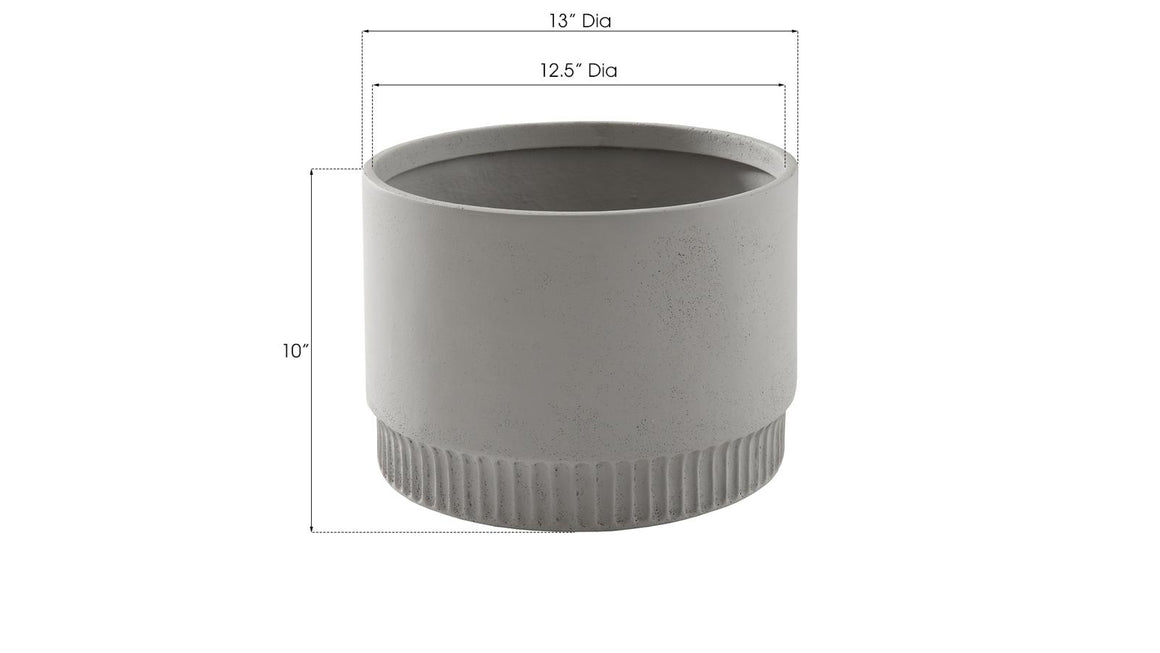 Harvest Planter, Large, Light Gray