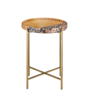 Freya Purple Breccia Accent Table