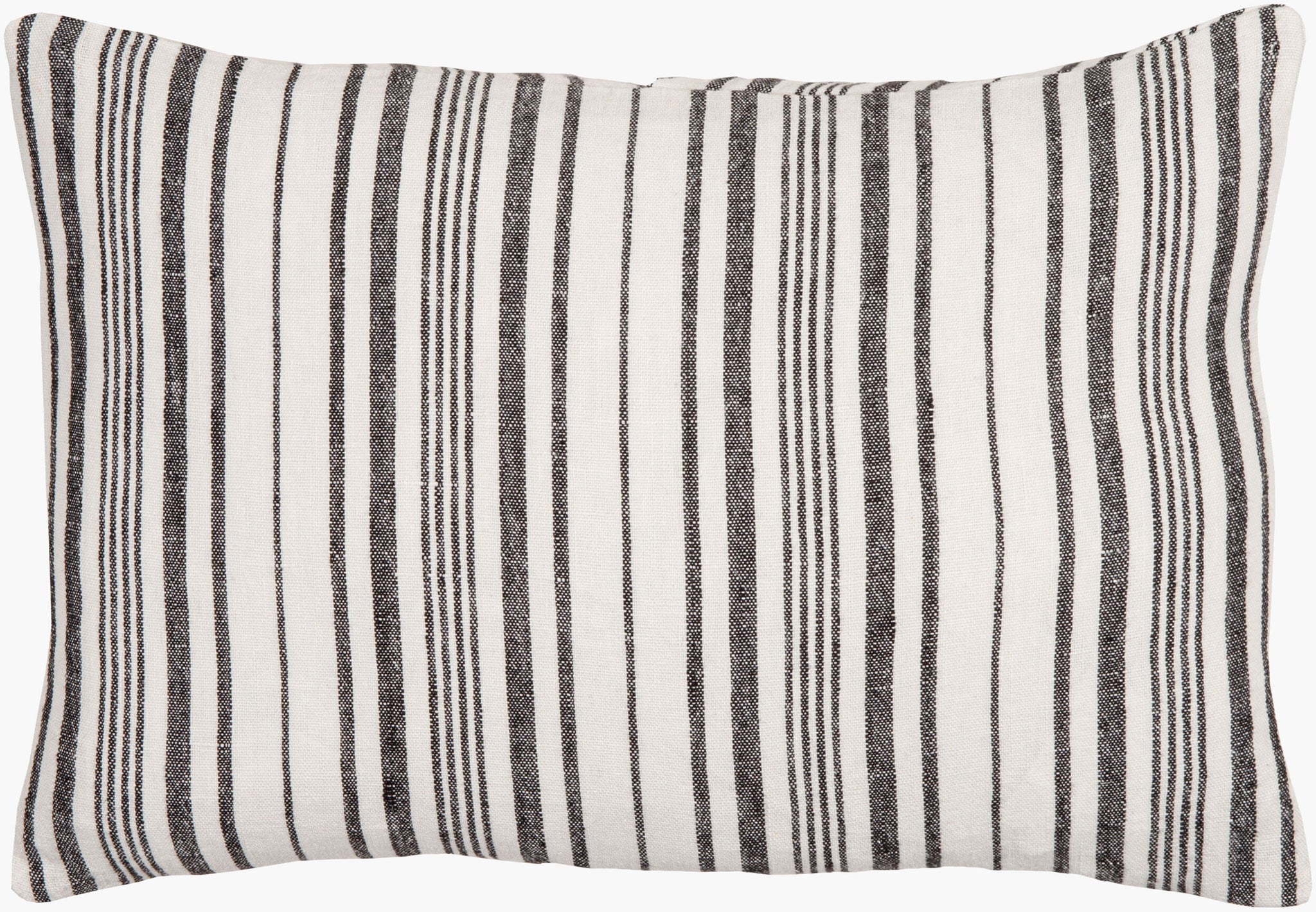 Surya Linen Stripe Buttoned LNB-002 Lumbar Pillow