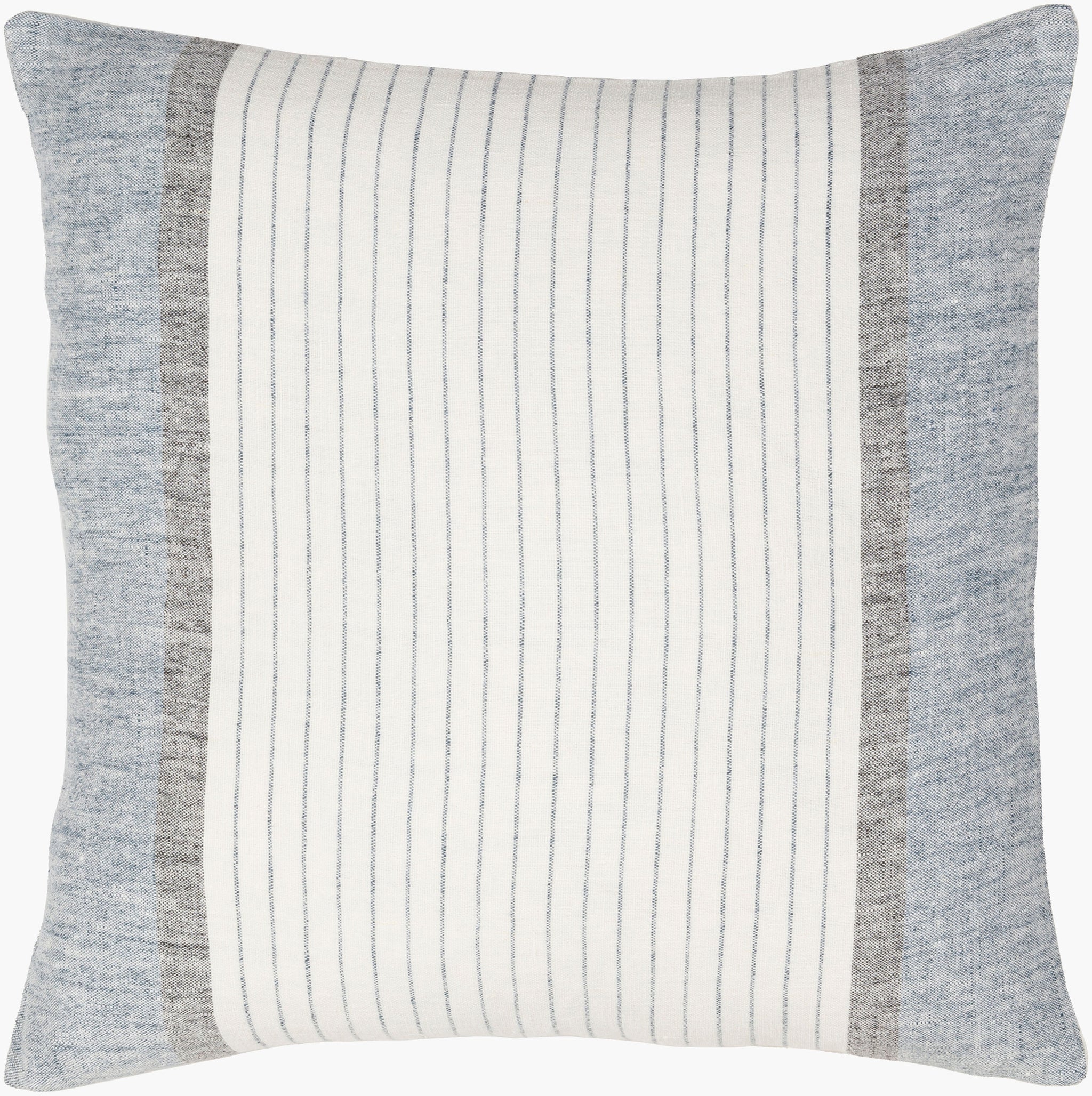 Surya Linen Stripe Buttoned LNB-004 Accent Pillow
