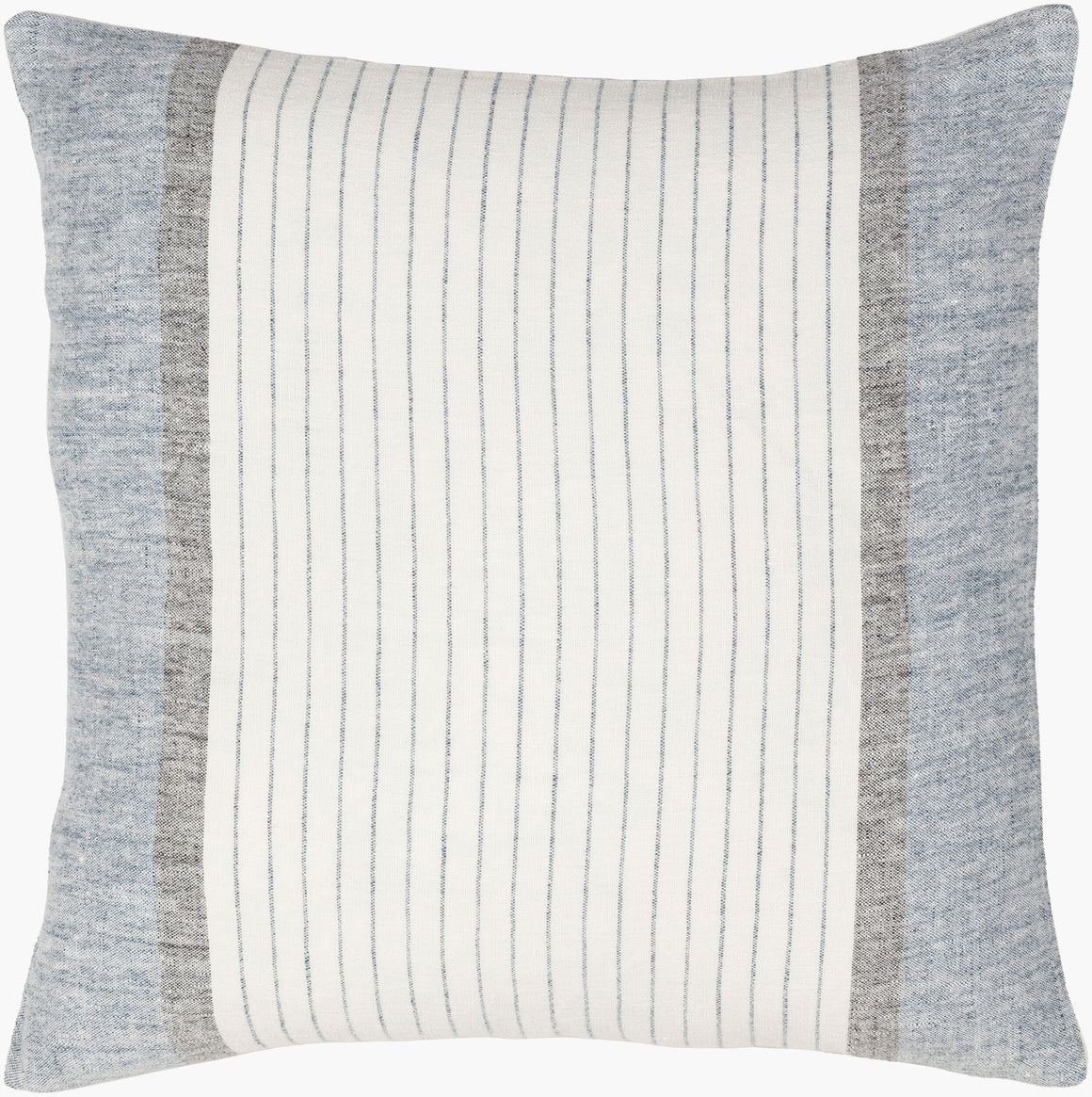 Surya Linen Stripe Buttoned LNB-004 Accent Pillow