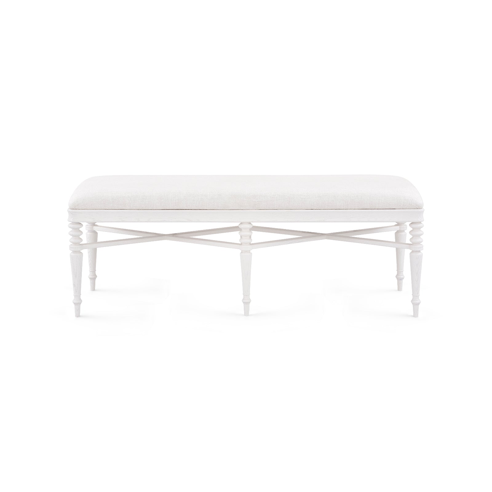 Lawrence Bench - Glazed Whisper White | Lawrence Collection | Villa & House