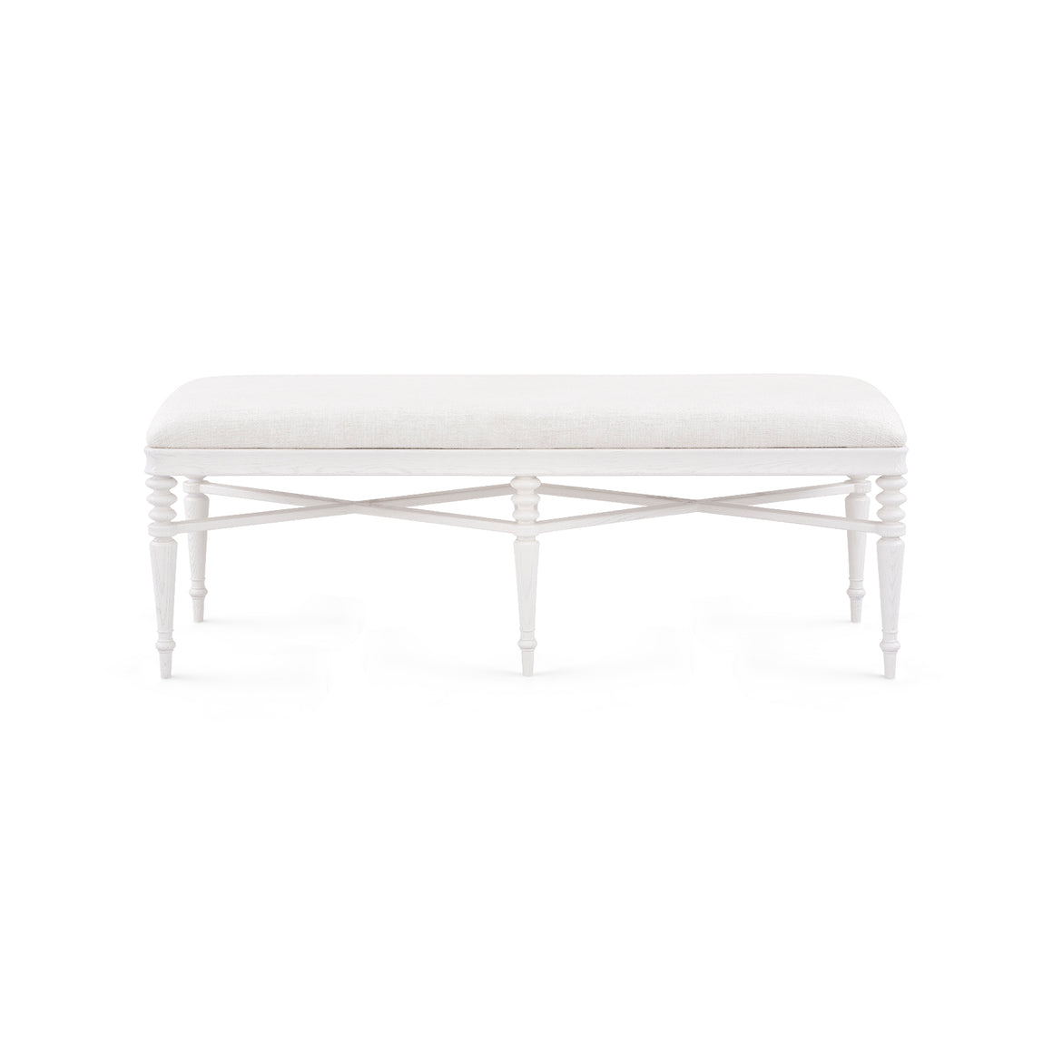Lawrence Bench - Glazed Whisper White | Lawrence Collection | Villa & House
