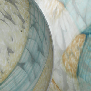 Large & Small Cosmos Hand Blown Glass Balls - Pale Blue