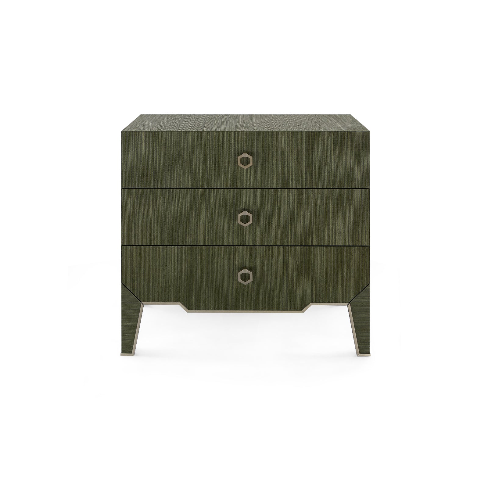 Madeline 3-Drawer Side Table - Deep Olive | Madeline Collection | Villa & House