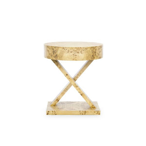 Modena 1-Drawer Side Table, Burl | Modena Collection | Villa & House