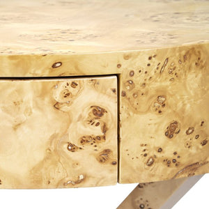 Modena 1-Drawer Side Table, Burl | Modena Collection | Villa & House