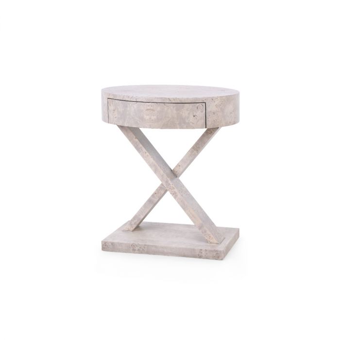 Modena 1-Drawer Side Table, Light Burl | Modena Collection | Villa & House