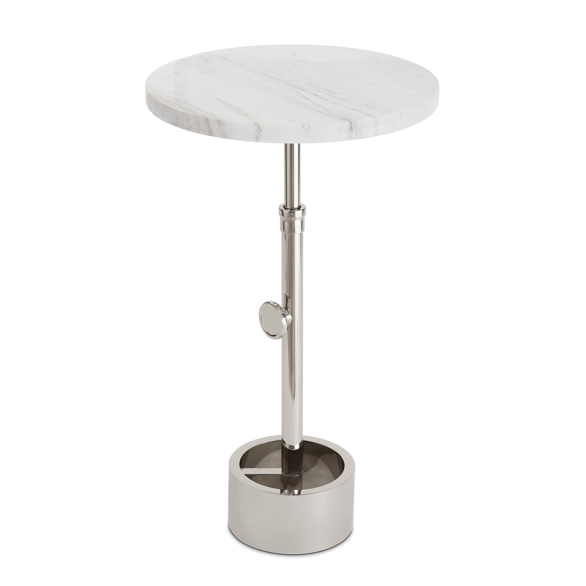 Myles Accent Table (Polished Nickel)