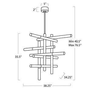 Cass Chandelier (Natural Brass)