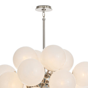 Shine Chandelier (Polished Nickel with Swirl Glass)