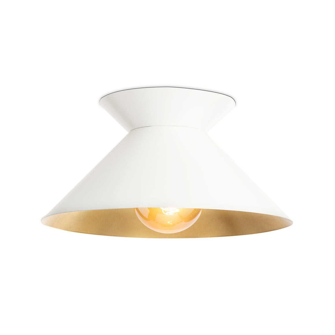 Viggo Flush Mount (White and Gold)