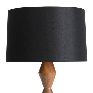 Crew Walnut Buffet Lamp (Black Shade)