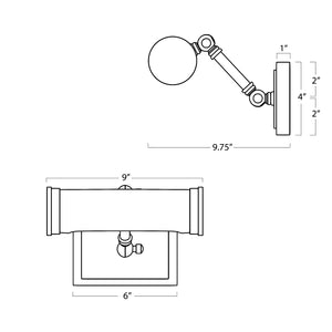 Tate Picture Light Small (Natural Brass)