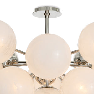 Shine Flush Mount (Polished Nickel with Swirl Glass)