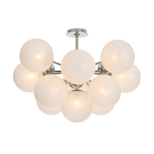 Shine Flush Mount (Polished Nickel with Swirl Glass)