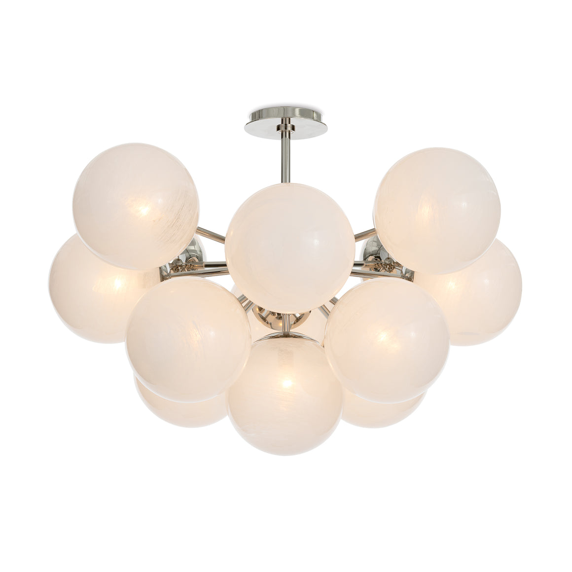 Shine Flush Mount (Polished Nickel with Swirl Glass)