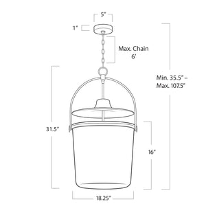 Southern Living Emerson Bell Jar Pendant Large (Oil Rubbed Bronze)