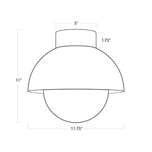 Montreux Flush Mount (Oil Rubbed Bronze and Natural Brass)