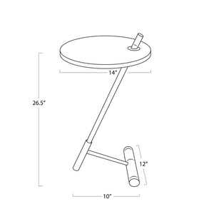Spyder Accent Table (Natural Brass)